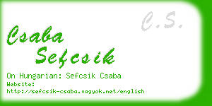 csaba sefcsik business card